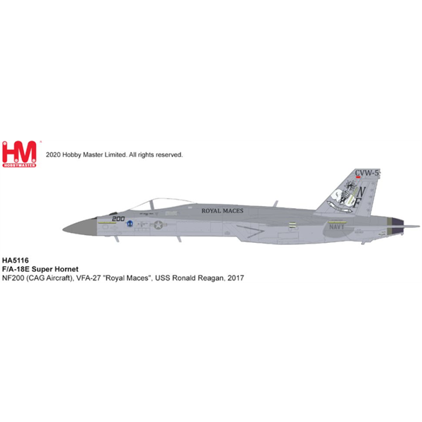F/A-18E Super Hornet NF200 (CAG Aircraft) VFA-27 'Royal Maces' USS Ronald Reagan 17
