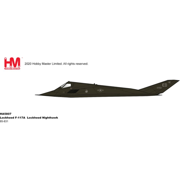 Lockheed F-117A Nighthawk 85-831 (with Skunkworks Artwork on the Underside)