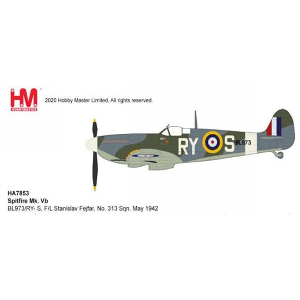 Spitfire Mk. Vb BL973/RY- S F/L Stanislav Fejfar No. 313 Sqn. May 1942
