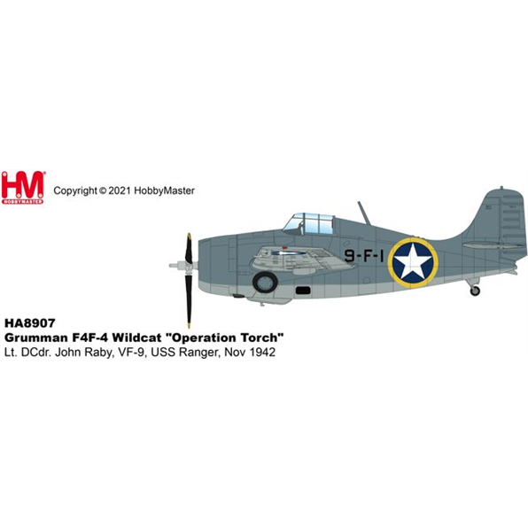Grumman F4F-4 Wildcat 'Operation Torch' Lt. DCdr. John Raby VF-9 USS Ranger 1942