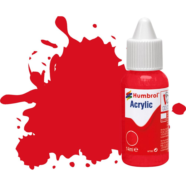 Red Gloss Acrylic Paint Dropper Bottle