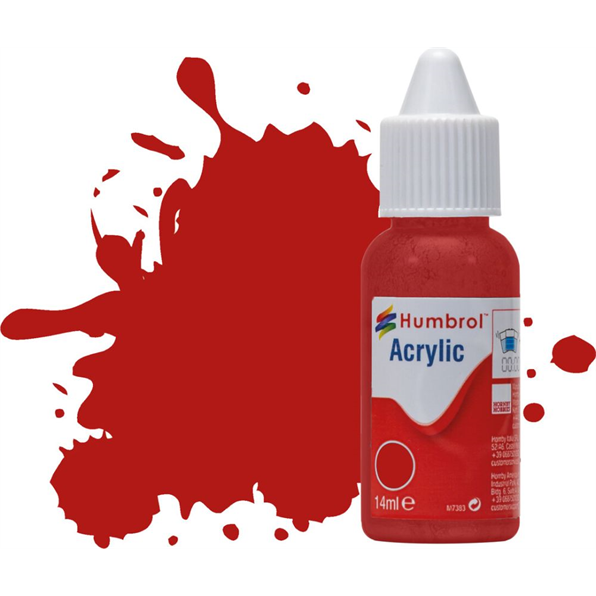 Insignia Red Matt Acrylic Paint Dropper Bottle