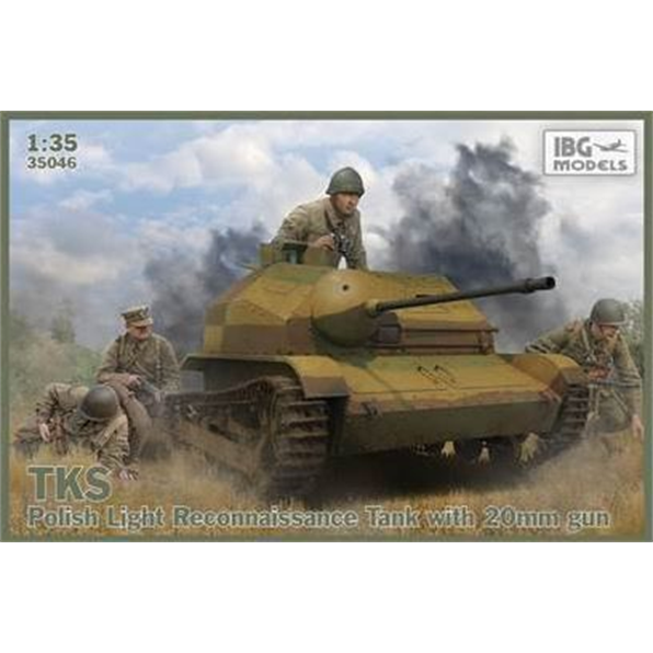 TKS Tankette with 20mm Gun (w/Metal Barrel + 2 Figures)