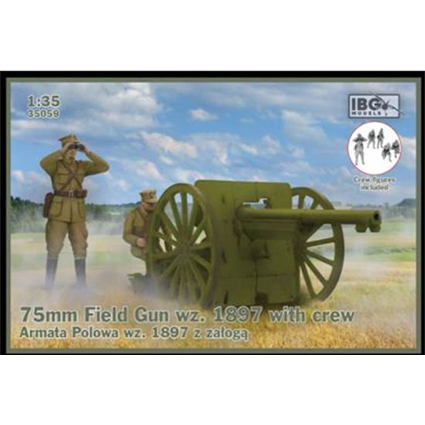 75mm Field Gun wz. 1897 with Polish Artillerymen Figures