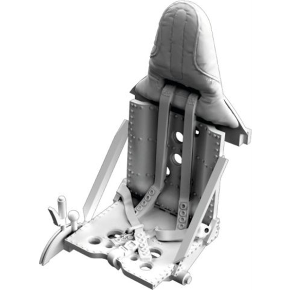 PZL P.11c Pilot's Seat w/Seatbelts (3D Printed Set)