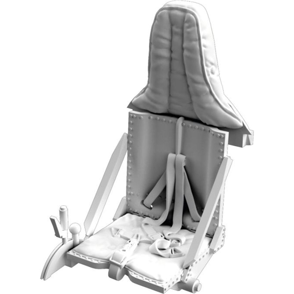 Pilot's Seat w/Seatbelts for PZL/IAR P.11F (3D Printed)