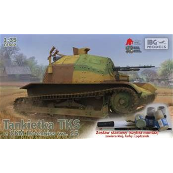 TKS Polish Tankette w/Machine Gun (w/Quick Build Tracks + Hataka Paint Set)