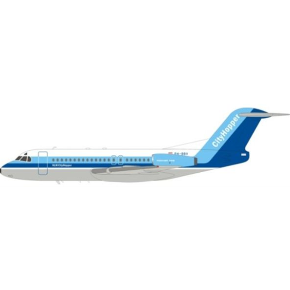 Fokker F-28-4000 NLM Cityhopper Fellowship PH-BBV with Stand