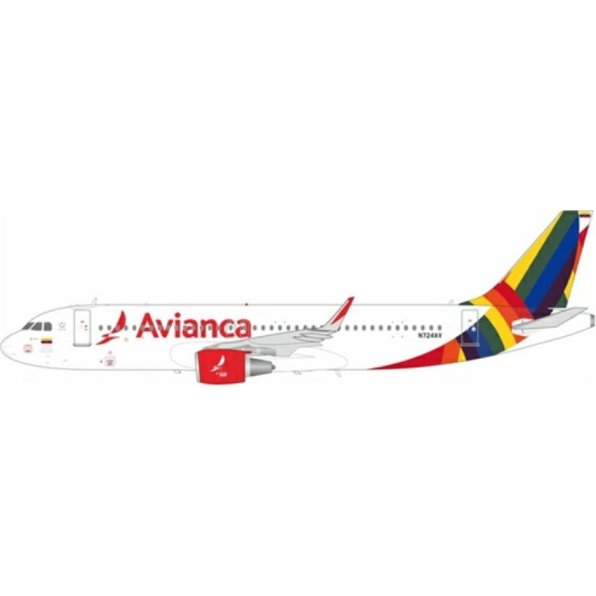 Airbus A320 Avianca Rainbow N724AV w/Stand