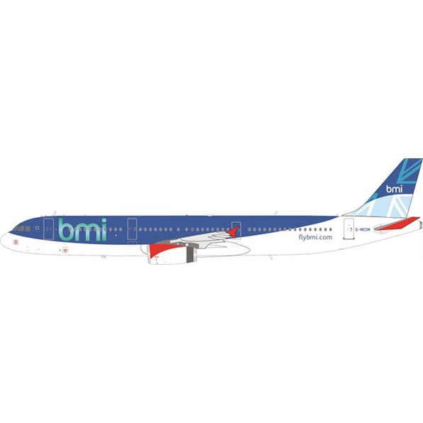 Airbus A321 BMI G-MEDM w/Stand