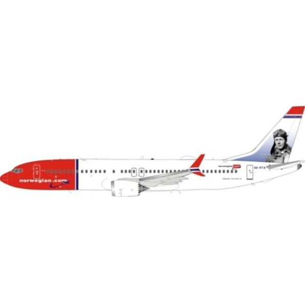 Boeing 737-8 Norwegian Air Sweden Max SE-RTA with Stand