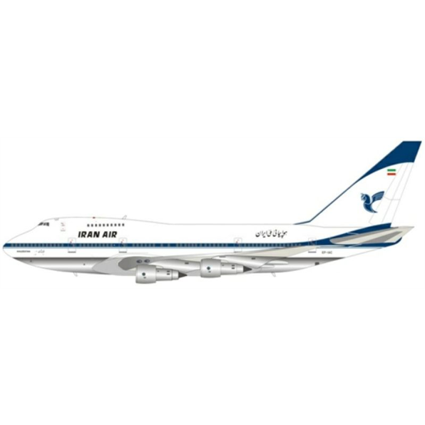 Boeing 747SP Iran Air EP-IAC Polished w/Stand