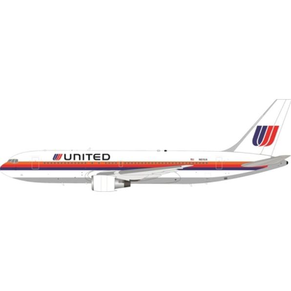 Boeing 767-200 United Saul Bass N611UA w/Stand