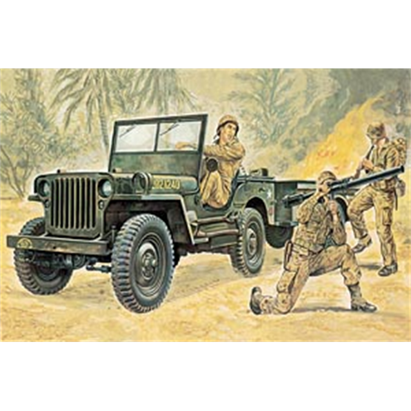 Willys MB Jeep with Trailer