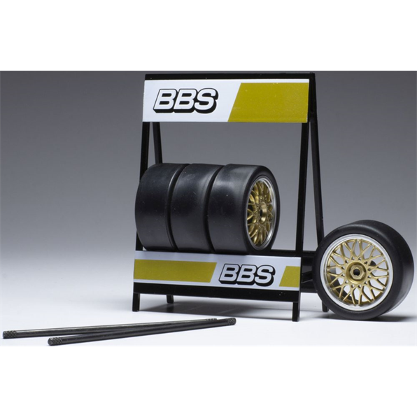 BBS Motorsport One-Piece Chrome/Gold Zubehor Raderset Set of 4 Wheels