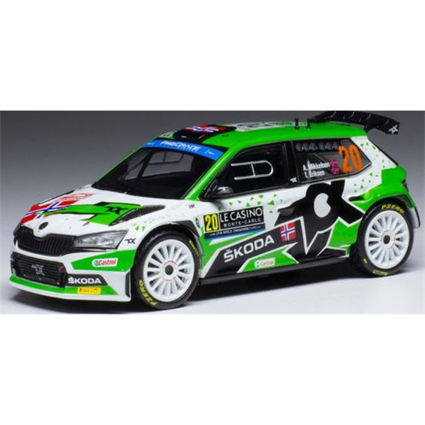 Skoda Fabia Rally2 EVO #20 WRC Rally Monte Carlo 2022 A.Mikkelsen/E.Torstein