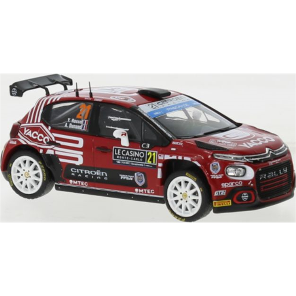 Citroen C3 #21 WRC2 Rally Monte Carlo 2023 Y.Rossel/A.Dunand