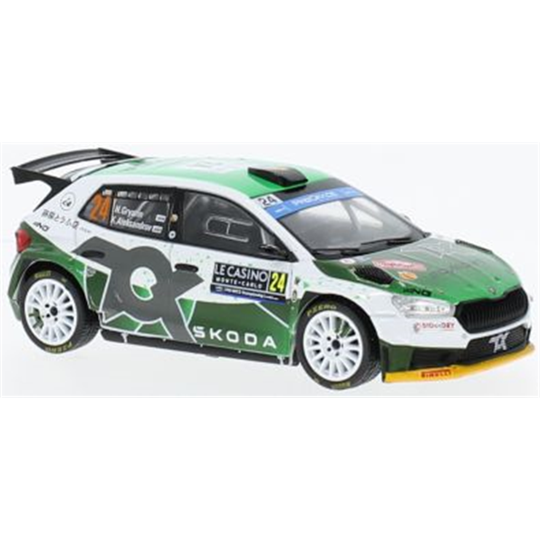 Skoda Fabia #24 WRC2 Rally Monte Carlo 2023 N.Gryazin/K.Aleksandrov