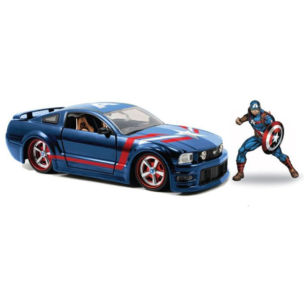 Ford Mustang GT 2006 w/Captain America Figure