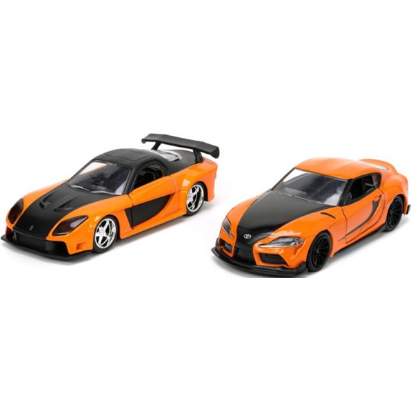 FF Orange Mazda RX-7 and Toyota GR Supra Twin Set