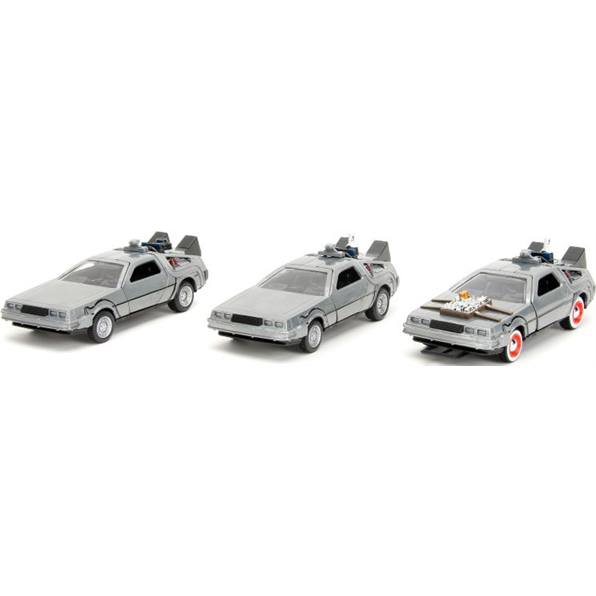BTTF DeLorean 3 Car Collectors Set