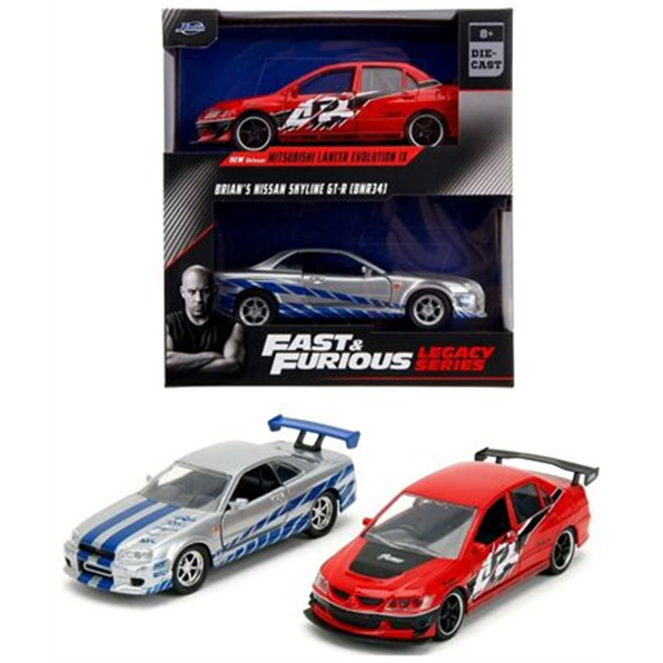 Fast and Furious Mitsubishi EVO and Skyline GTR Set