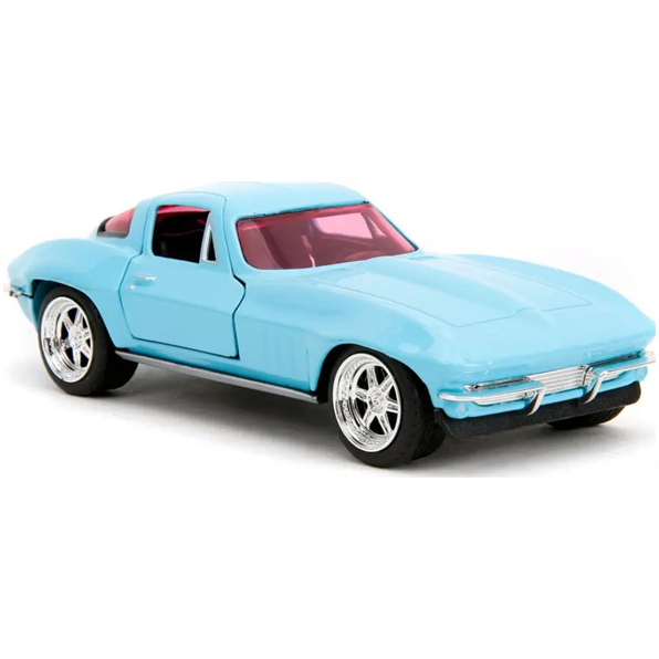 Chervolet Corvette Glossy Blue Pink Slips 1966