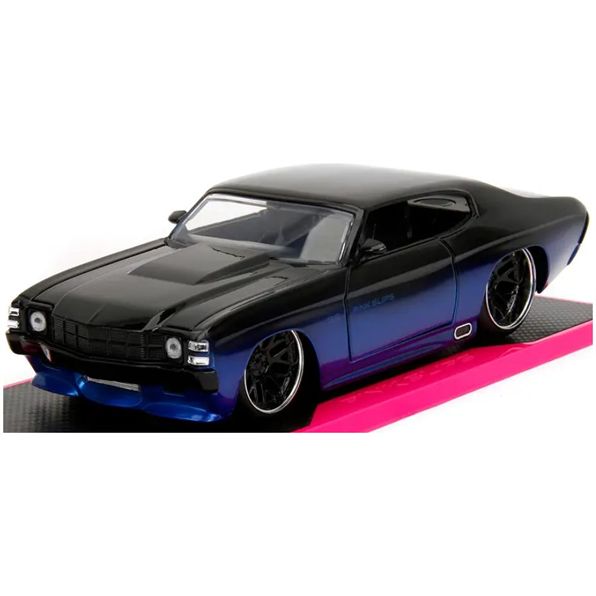 Chevrolet Chevelle SS Candy Blue and Glossy Black Pink Slips 1971