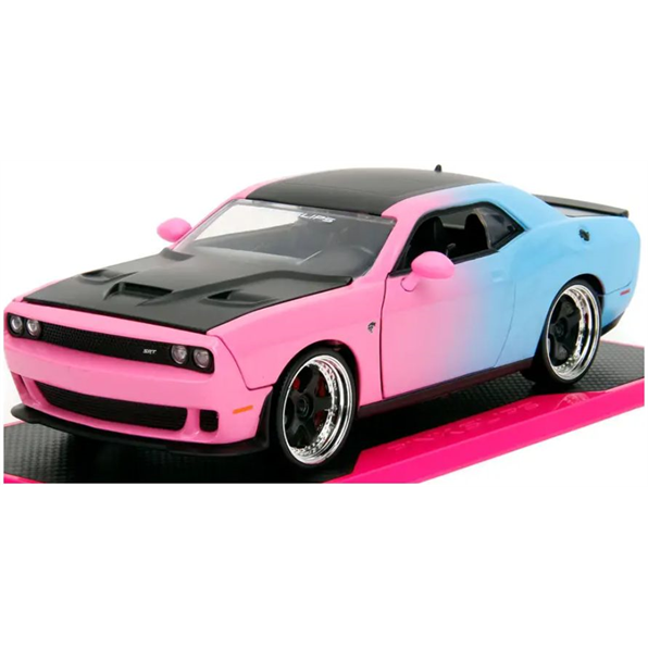 Dodge Challenger Primer Blue and Candy Pink Pink Slips 2015