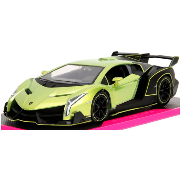 Lamborghini Veneno Candy Green and Black Pink Slips