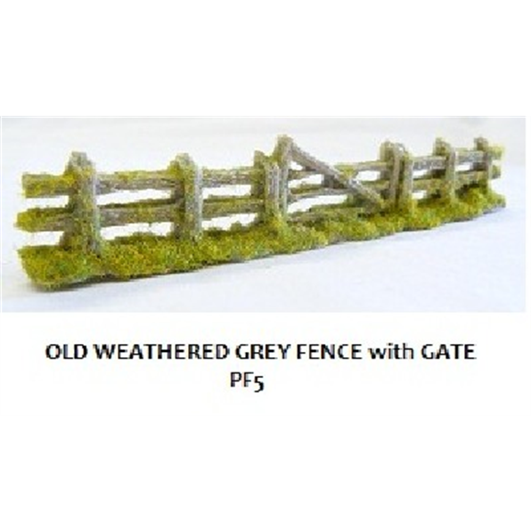 Weathered Fence + Gate (x12)