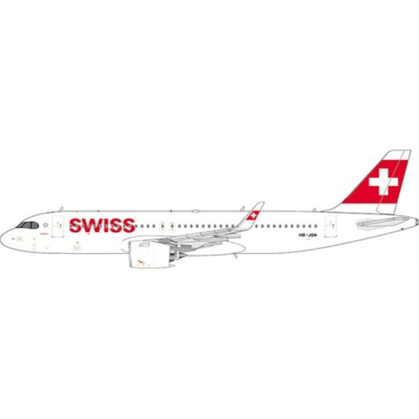 Airbus A320NEO Swiss HB-JDA w/Stand