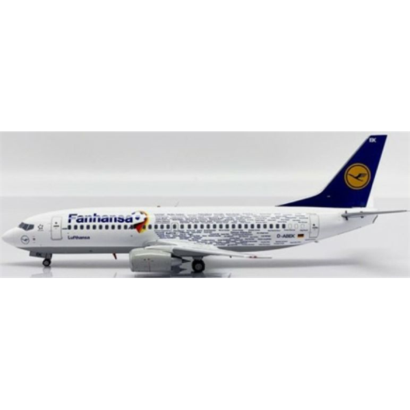 Boeing 737-300 Lufthansa Fanhansa D-ABEK w/Stand