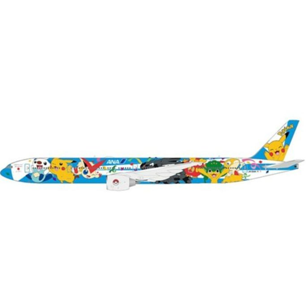 Boeing 777-300 All Nippon Airways 'Pokemon Livery' Flap Down JA754A with Stand