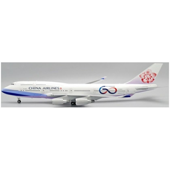 Boeing 747-400 China Airlines 60th Anniversary B-18210 Flaps Down w/Stand