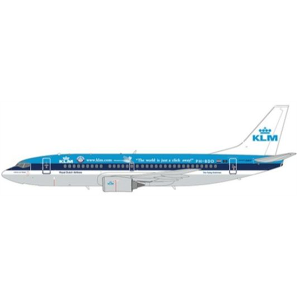 Boeing 737-300 KLM The World Is Just a Click Away PH-BDD w/Stand