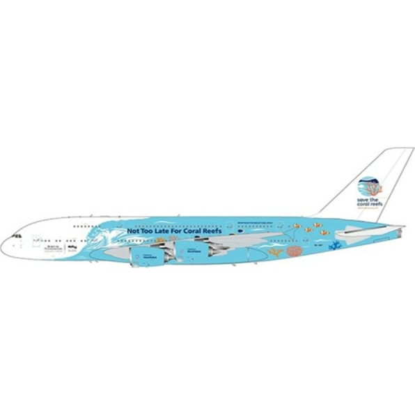 Airbus A380 Hifly Save The Coral Reefs Livery 9H-MIP w/Stand