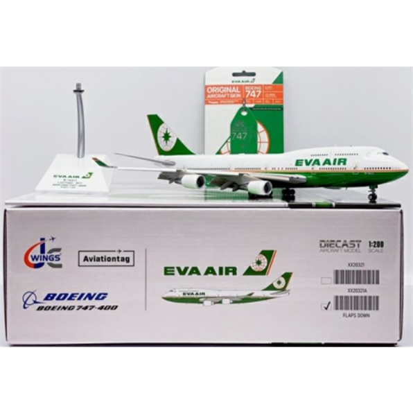 Boeing 747-400 EVA Air B-16411 w/Stand Limited Edition Aviationtag