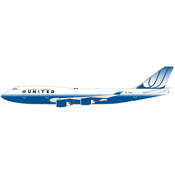 Boeing 747-400 United Airlines N128UA w/Stand