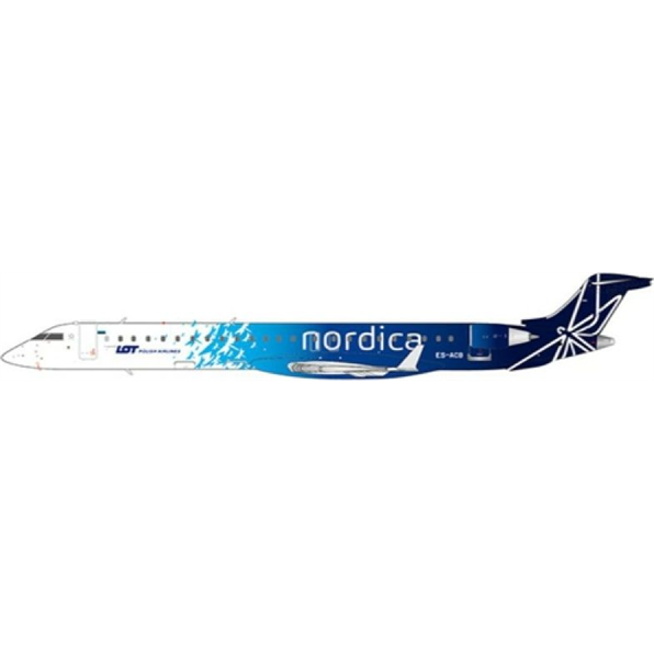 Bombardier CRJ-900 LOT Polish Airlines Nordica Livery ES-ACB w/Stand
