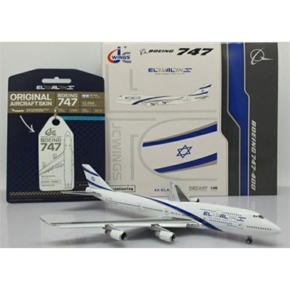Boeing 747-400 El Al 4X-ELA w/Antenna Limited Edition Aviationtag