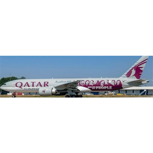 Boeing 777-200LRF Qatar Cargo Moved By People interactive Series w/Antenna