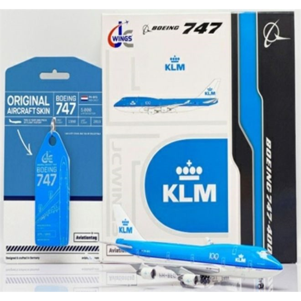 Boeing 747-400 100 KLM Airlines PH-BFG Flaps Down w/Antenna + Aviationtag