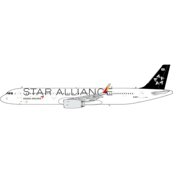 Airbus A321 Asiana Airlines Star Alliance HL8071 w/Antenna