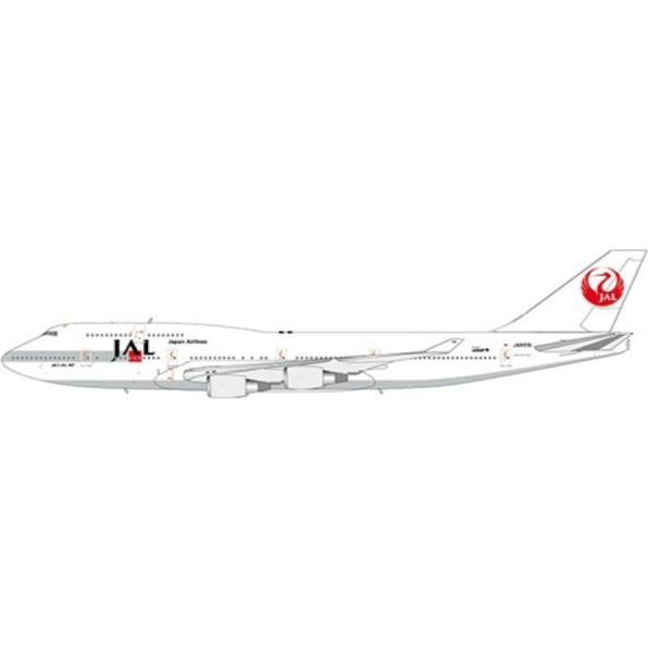 Boeing 747-400 Japan Airlines Flap Down JA8915 w/Antenna