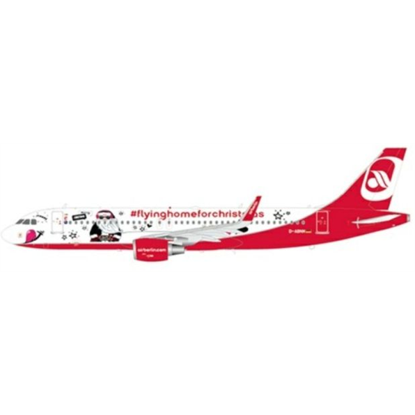 Airbus A320 Air Berlin Fly Home For Christmas Livery D-ABNM with Stand