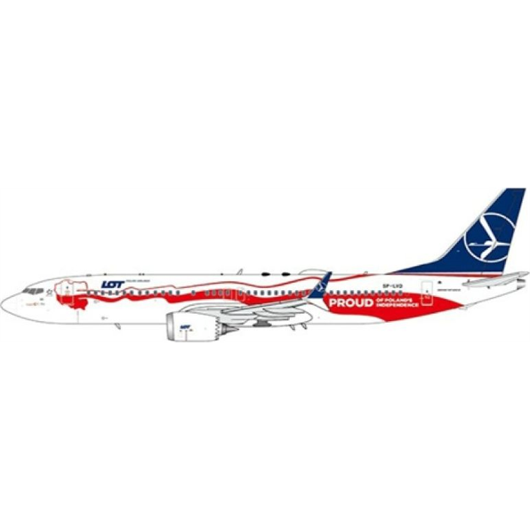 Boeing 737-8MAX LOT Polish Airlines Poland Independence Livery SP-LVD w/Antenna