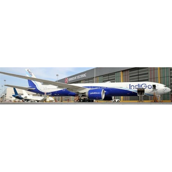 Boeing 777-300(ER) Indigo TC-LKD Flaps Down w/Antenna