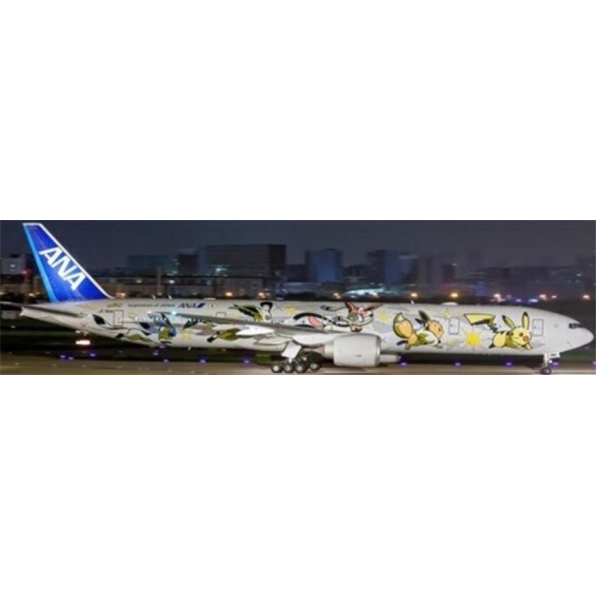 Boeing 777-300ER All Nippon Airways EEVEE Jet JA784A Flaps Down w/Stand