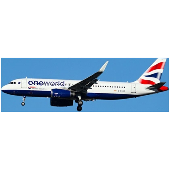 Airbus A320 British Airways Oneworld G-EUYR w/Stand